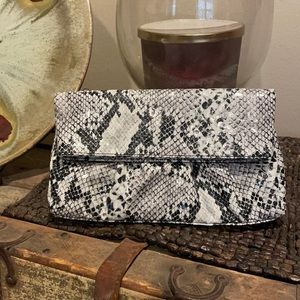 Steve Madden Snakeskin Clutch